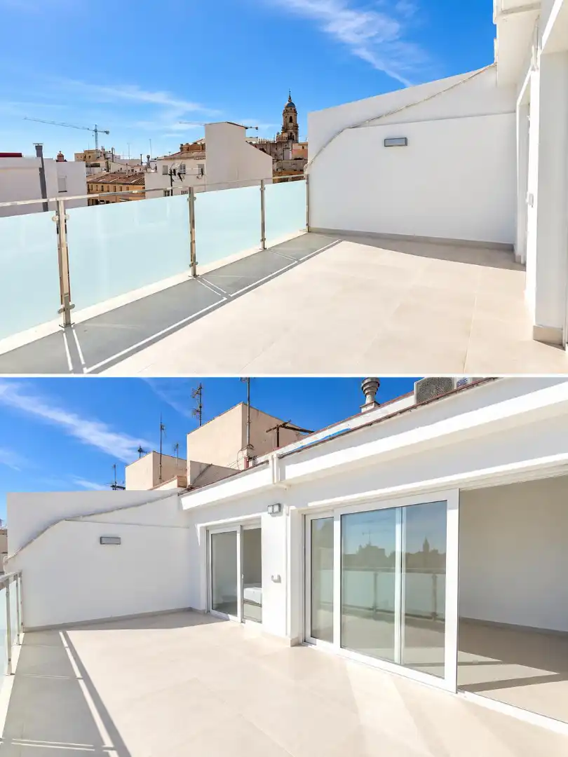 Terrasse von Wohnung zur Miete in Málaga mit Klimaanlage, Terrasse und Möbliert