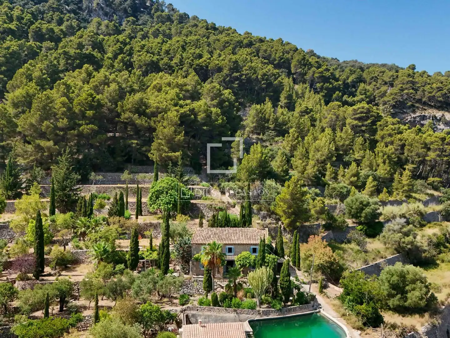 Vista exterior de Finca rústica en venta en Banyalbufar con Jardín privado y Piscina