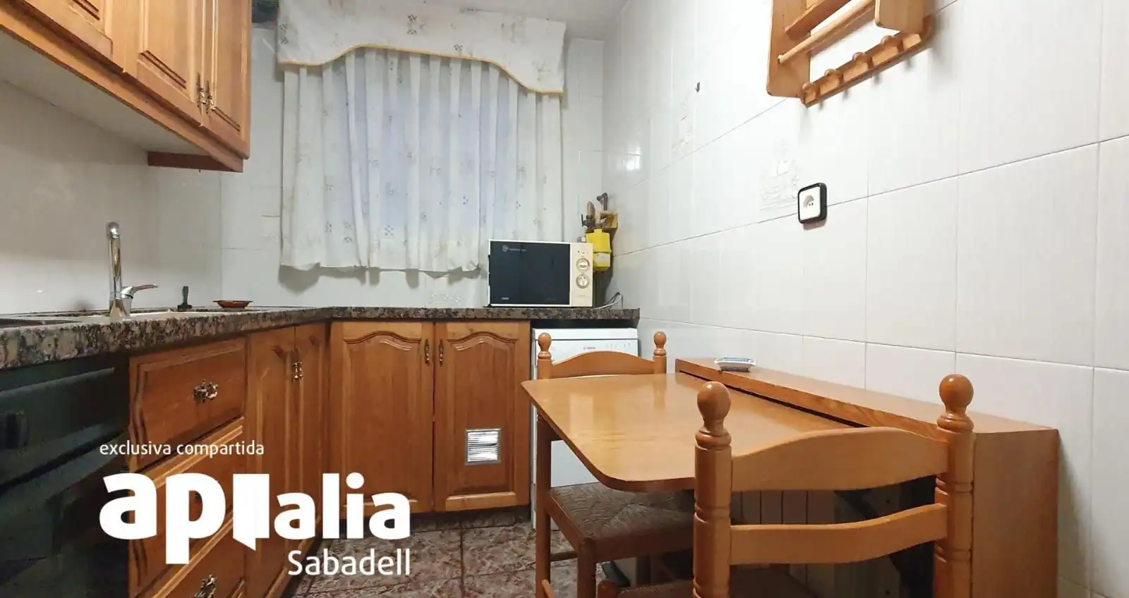 Kitchen of Flat for sale in Sabadell  with Heating, Terrace and Balcony