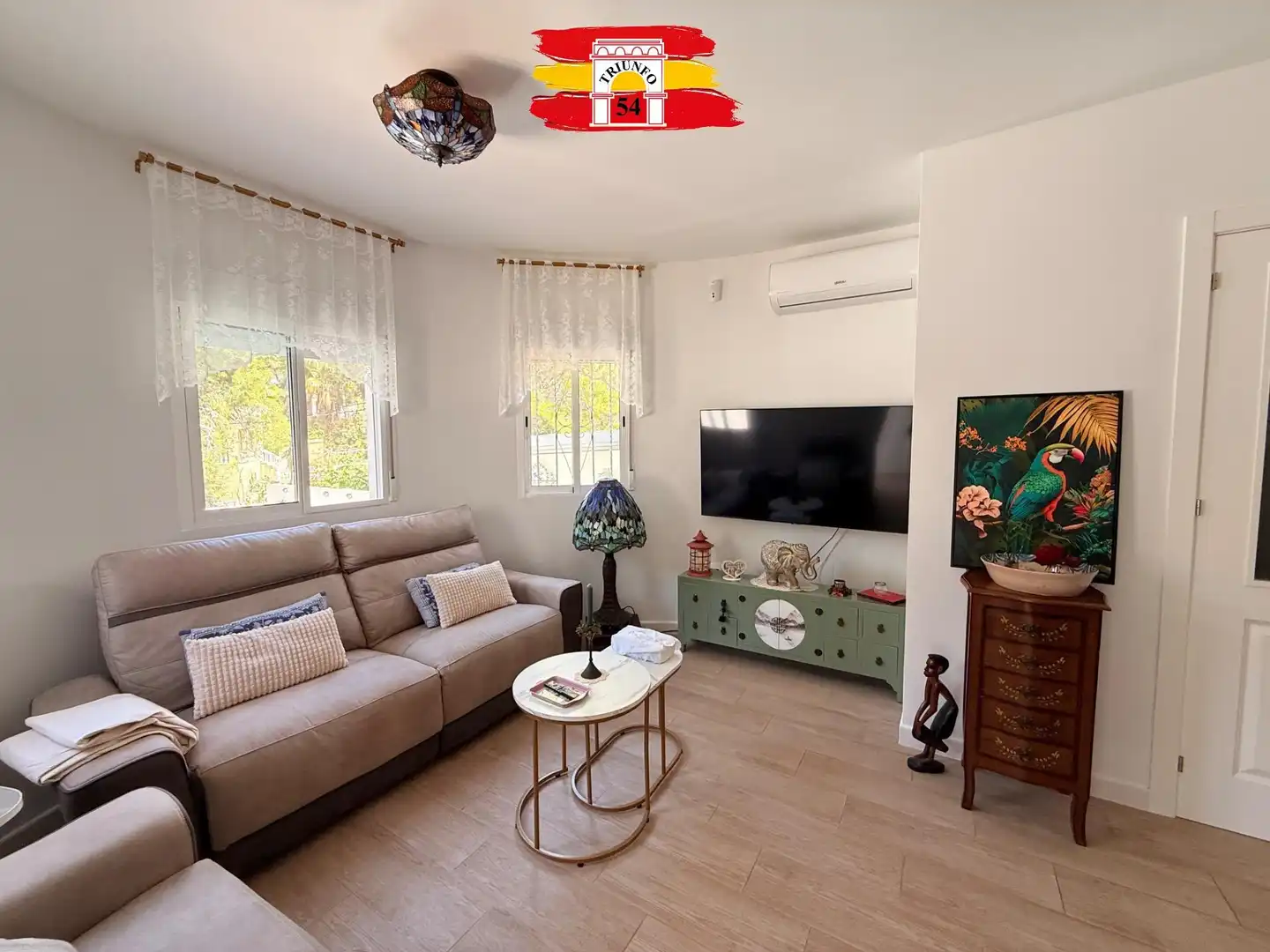 Wohnzimmer von Haus oder Chalet zum Verkauf in Pilar de la Horadada mit Klimaanlage, Privatgarten und Schwimmbad