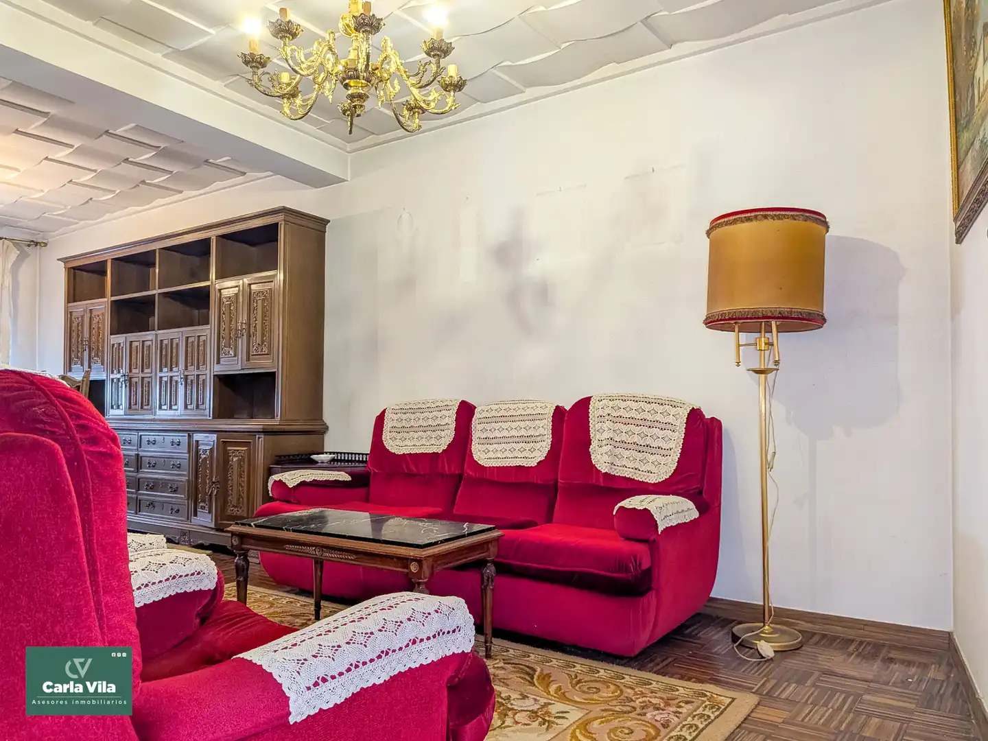 Wohnzimmer von Wohnung zum Verkauf in Lugo mit Heizung, Parkett und Terrasse