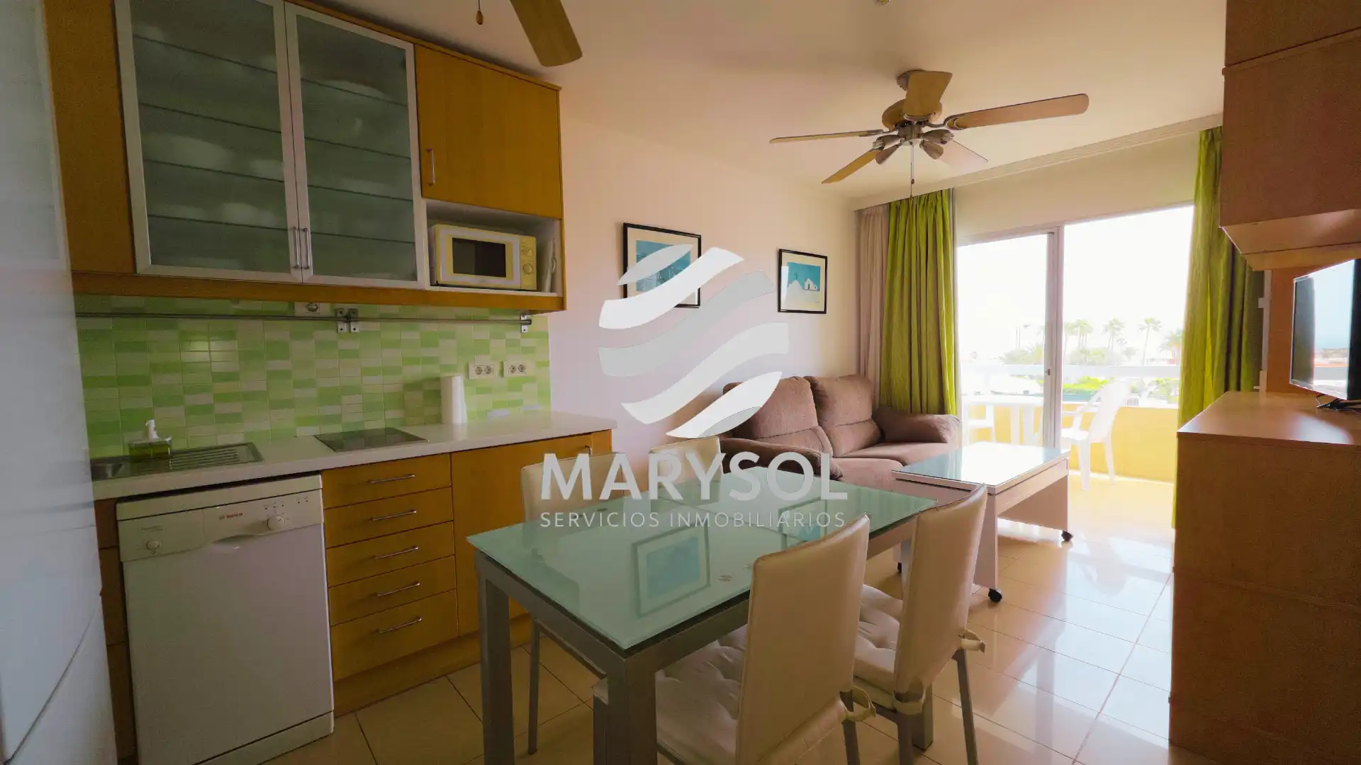 Terraza de Apartamento de alquiler en San Bartolomé de Tirajana con Terraza, Amueblado y Horno