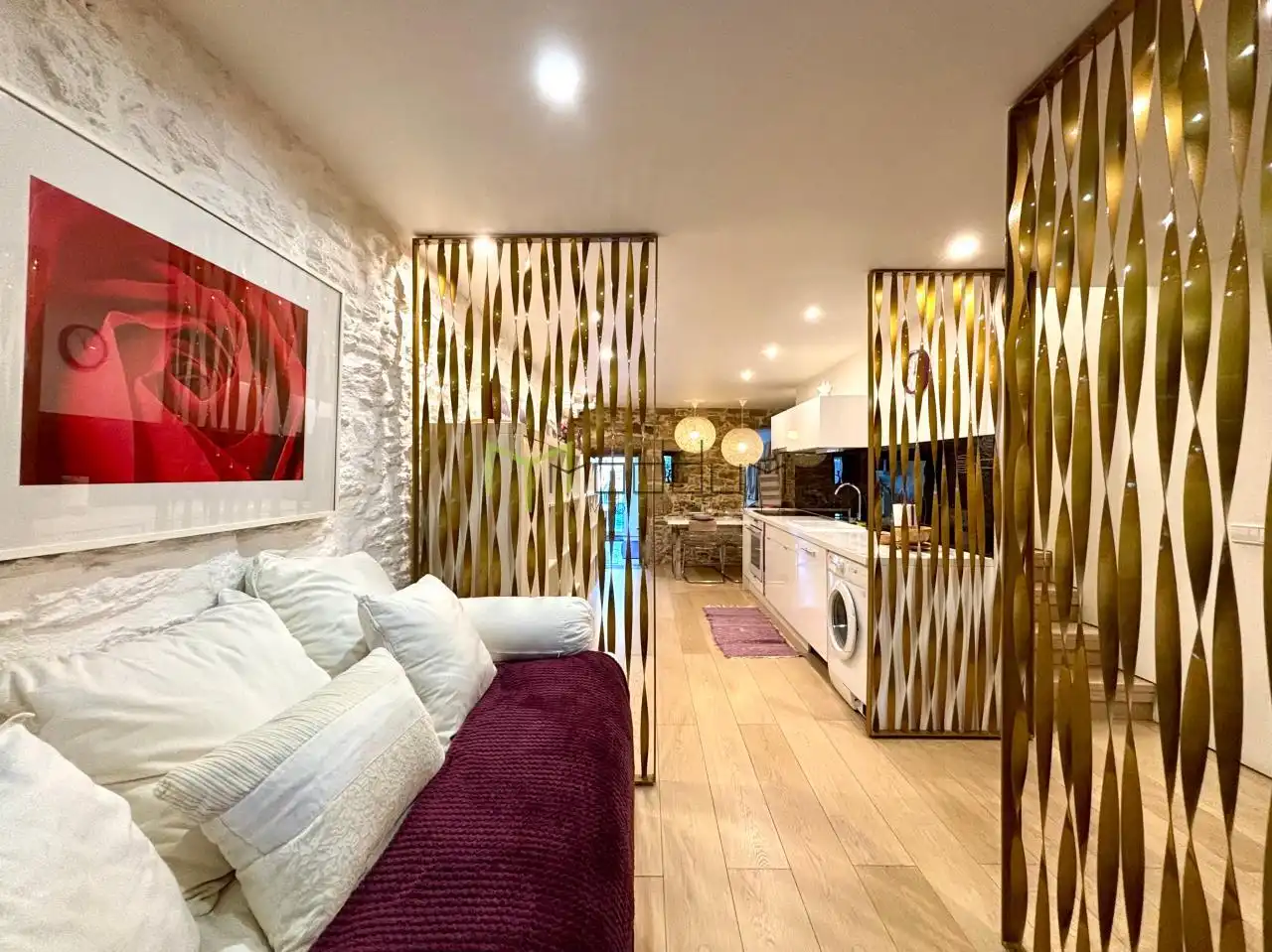 Sala de estar de Casa o chalet en venta en Santiago de Compostela  con Calefacción, Jardín privado y Amueblado