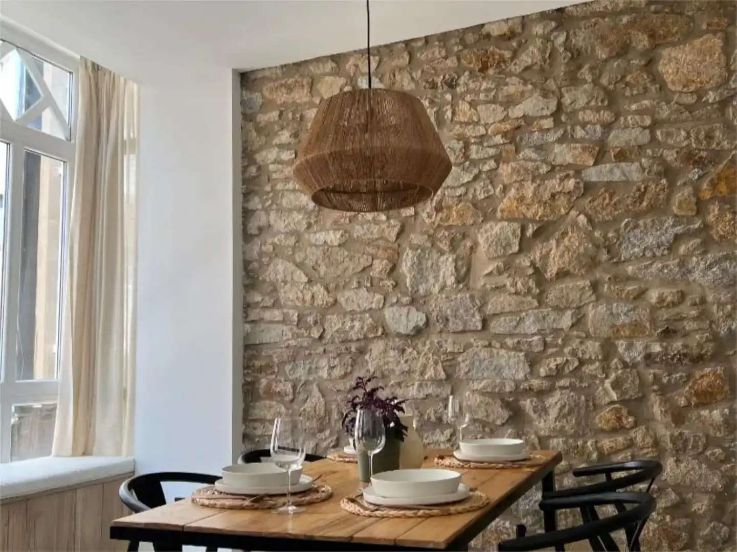 Esszimmer von Wohnung zur Miete in Ferrol mit Balkon