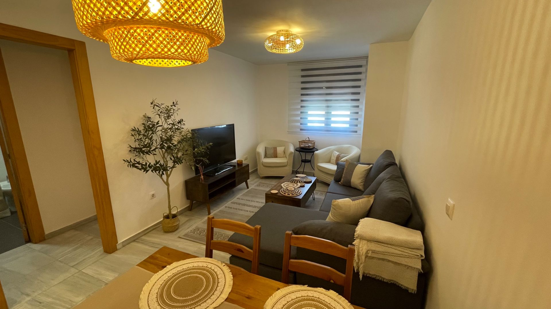Living room of Apartment to rent in La Línea de la Concepción  with Furnished, Washing machine and Microwave