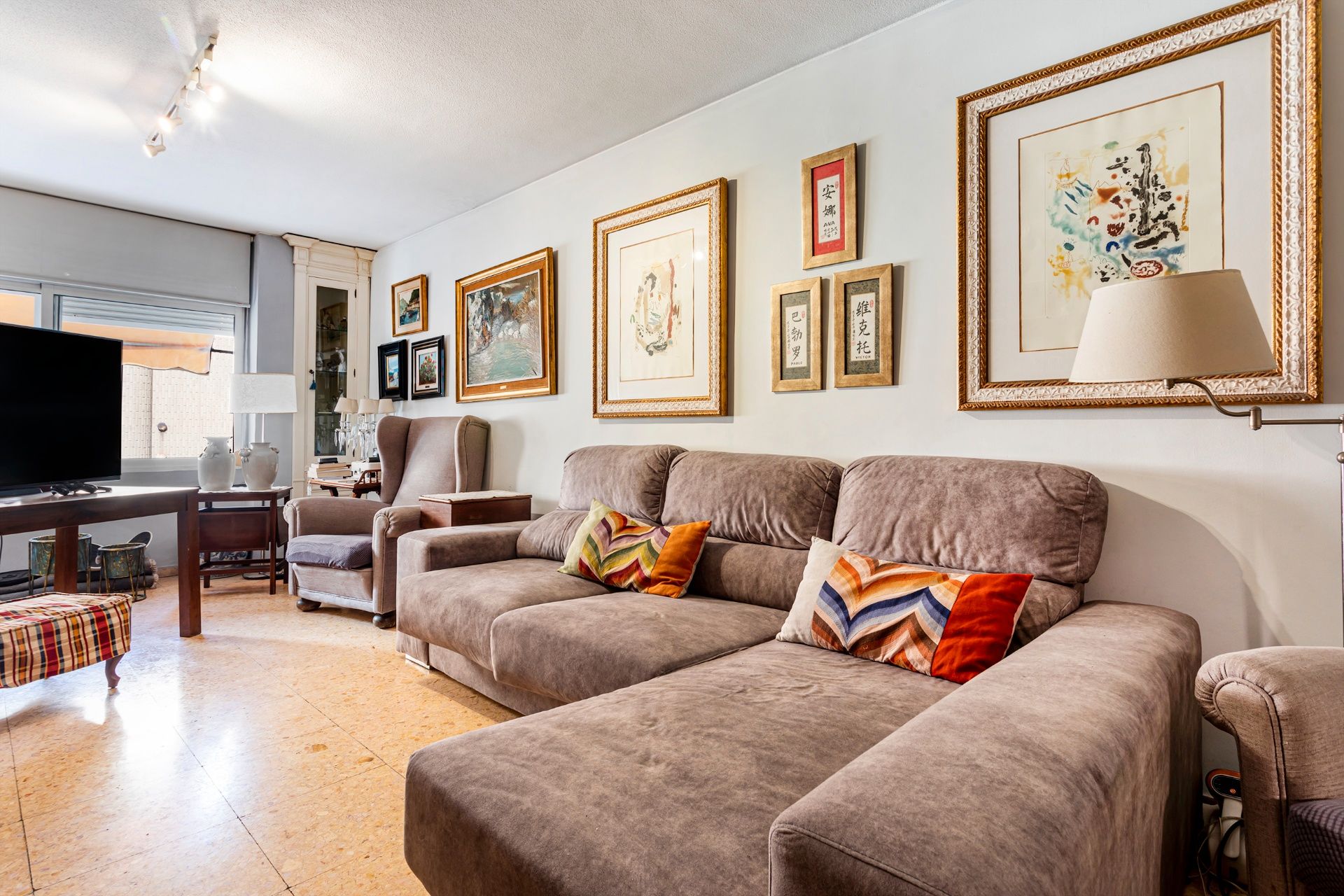Living room of Flat for sale in  Valencia Capital  with Air Conditioner, Heating and Terrace