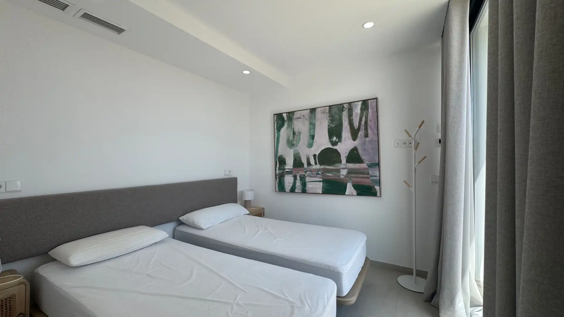 Habitación de Casa adosada de alquiler en Calpe / Calp con Aire acondicionado, Jardín privado y Terraza