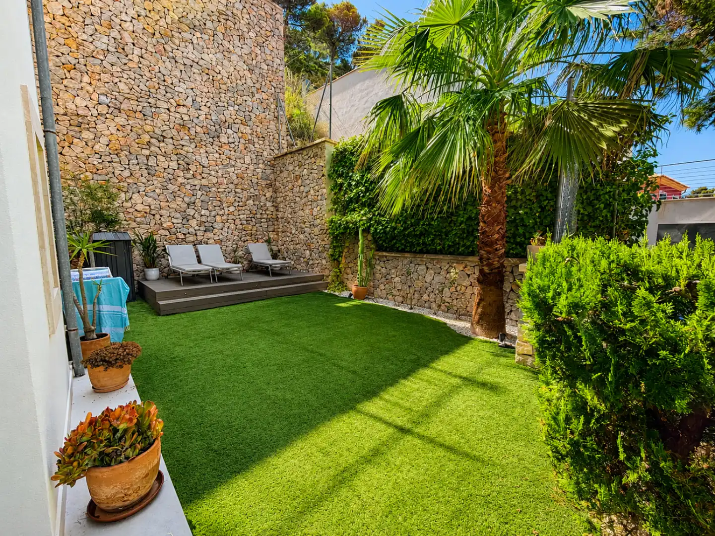 Terrasse von Wohnung zur Miete in Andratx mit Privatgarten, Terrasse und Schwimmbad