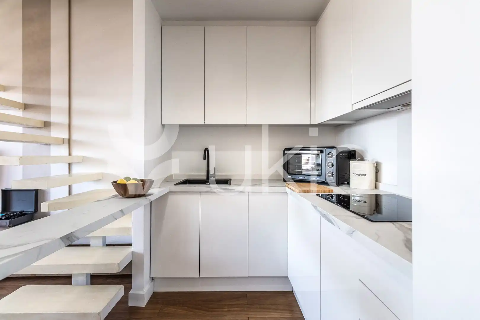 Cocina de Apartamento de alquiler en Madrid con Aire acondicionado, Calefacción y Terraza
