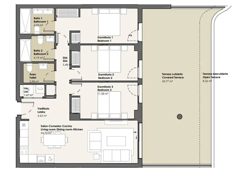 Apartament amb jardí en venda a Urbanización Santa Rosa, imagen 17