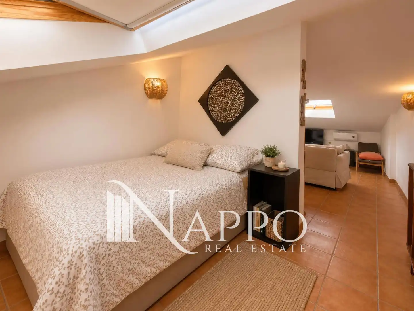 Schlafzimmer von Maisonette zum Verkauf in  Palma de Mallorca mit Klimaanlage, Heizung und Möbliert