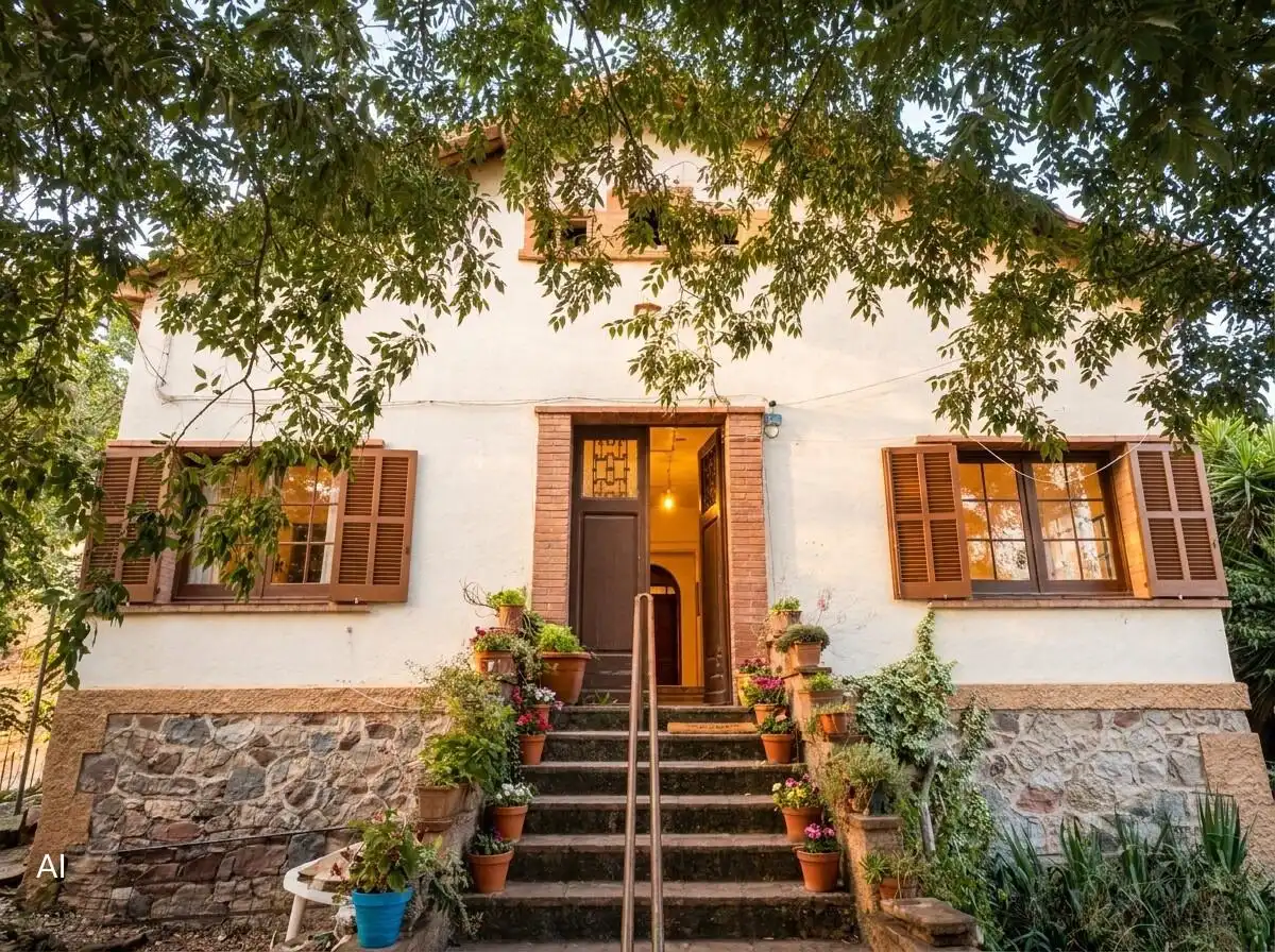 Vista exterior de Casa o xalet en venda en Palau-solità i Plegamans amb Jardí privat