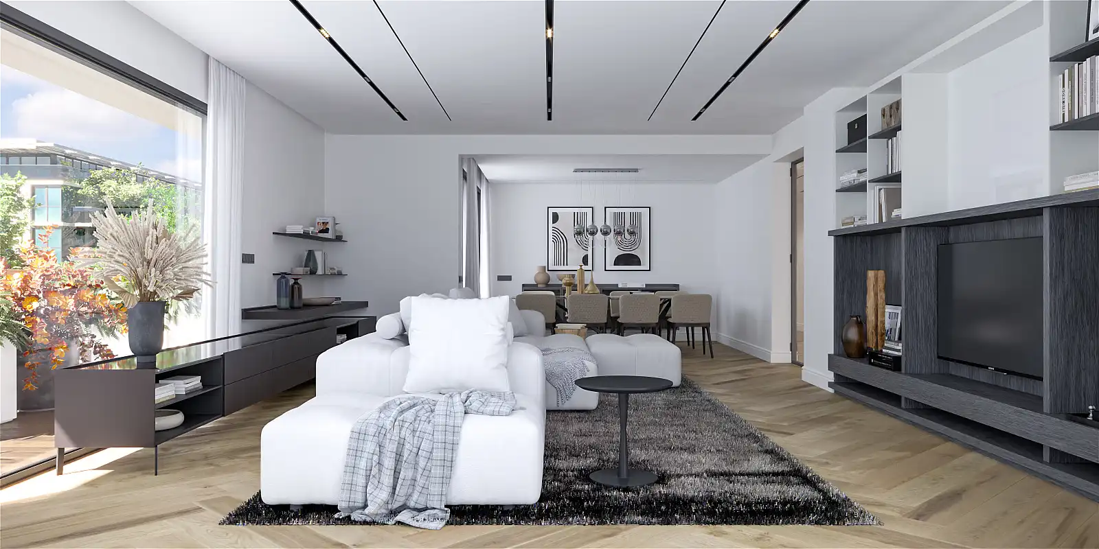 Wohnzimmer von Wohnungen zum Verkauf in Barcelona mit Klimaanlage, Abstellraum und Balkon