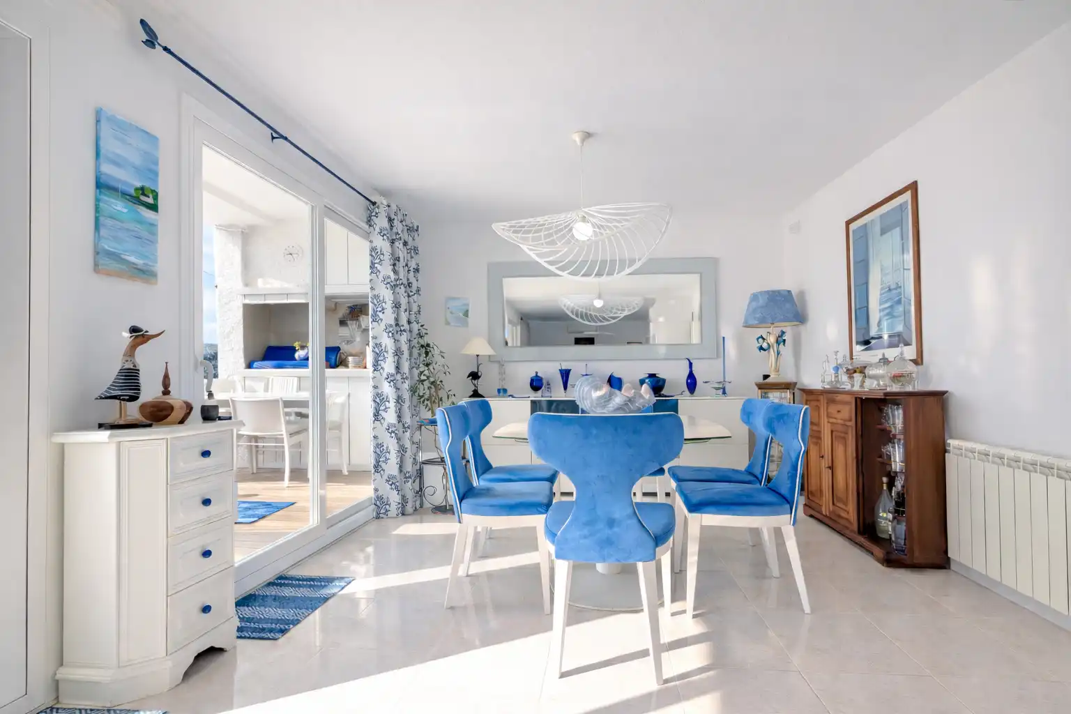 Esszimmer von Maisonette zum Verkauf in Roses mit Klimaanlage, Heizung und Privatgarten