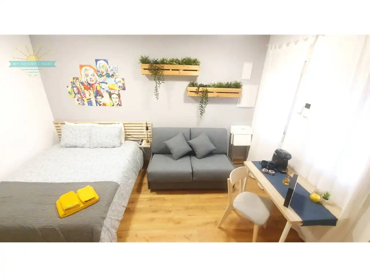 Bedroom of Study for rent in Madrid  with Parquet flooring and Furnished