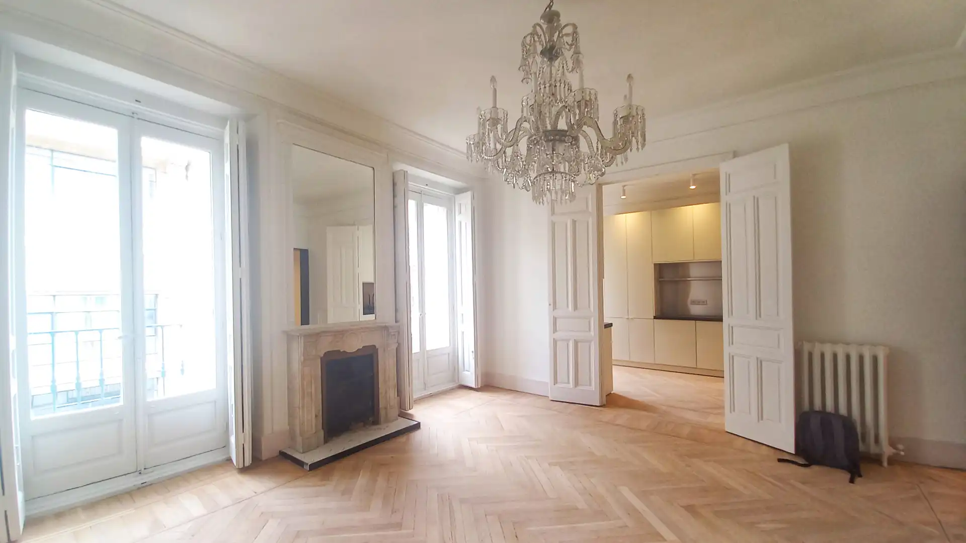 Wohnzimmer von Wohnung zur Miete in Madrid mit Klimaanlage, Heizung und Parkett