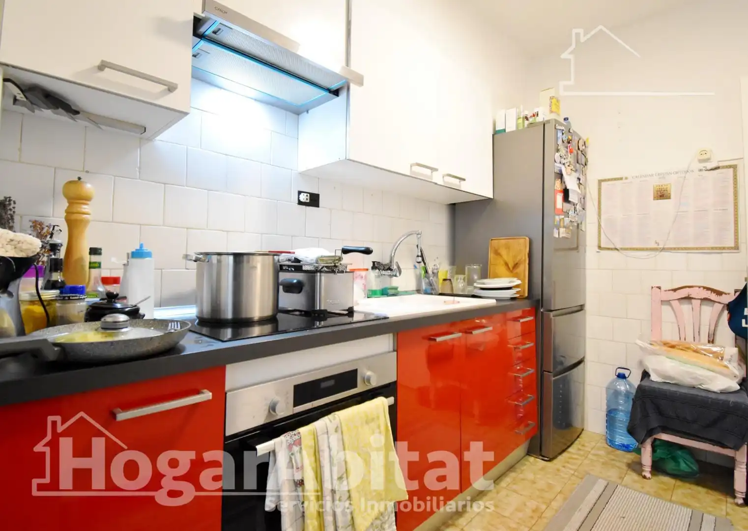Kitchen of Flat for sale in Oliva  with Parquet flooring, Furnished and Balcony