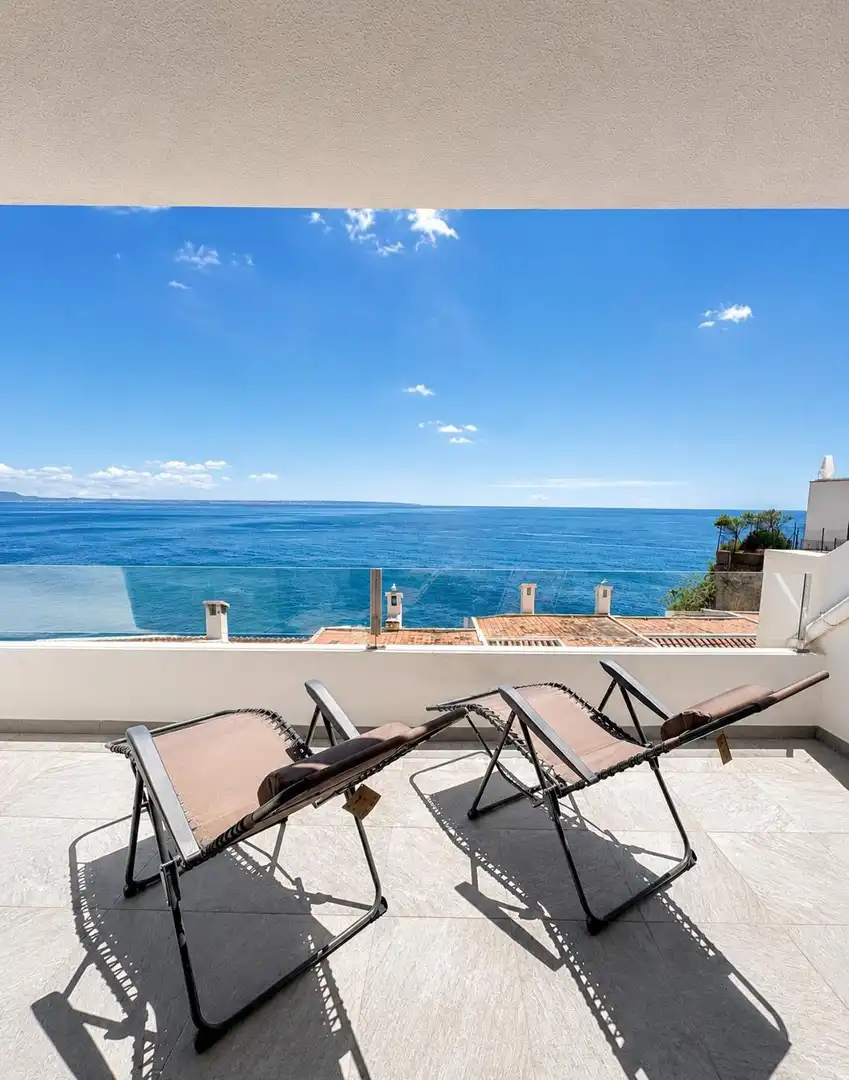 Terrasse von Einfamilien-Reihenhaus zur Miete in Calvià mit Klimaanlage, Terrasse und Abstellraum