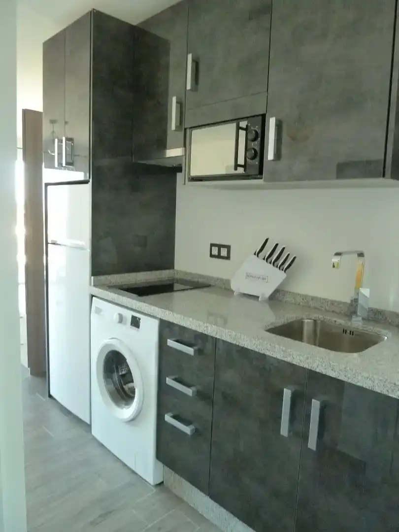 Küche von Wohnung zur Miete in Rincón de la Victoria mit Klimaanlage und Schwimmbad
