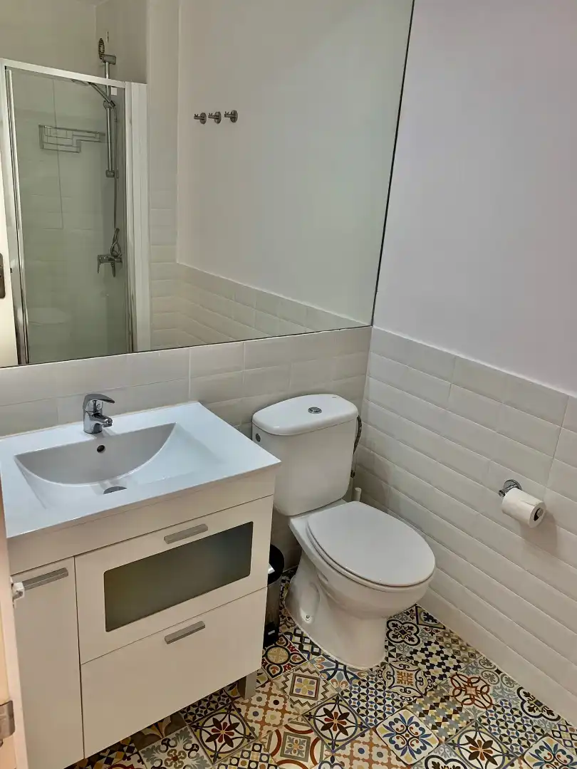 Bany de Apartament de lloguer en Mojácar amb Aire condicionat, Calefacció i Terrassa