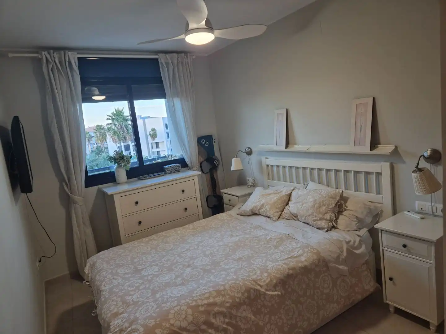 Schlafzimmer von Wohnung zur Miete in Dénia mit Klimaanlage, Heizung und Privatgarten