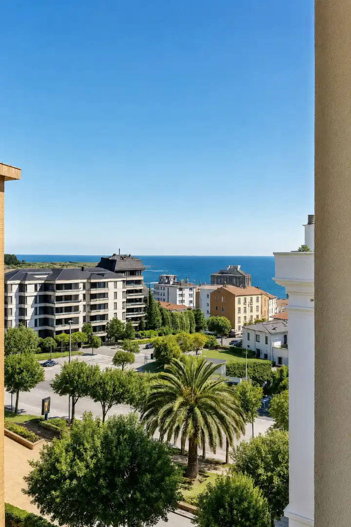Vista exterior de Àtic de lloguer en Santander amb Calefacció, Terrassa i Moblat
