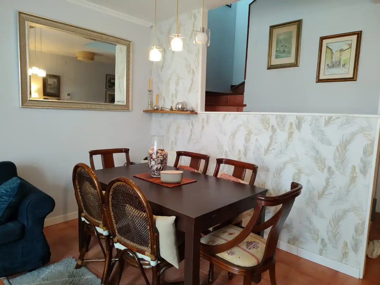 Menjador de Casa o xalet en venda en Oroso amb Jardí privat, Parquet i Forn