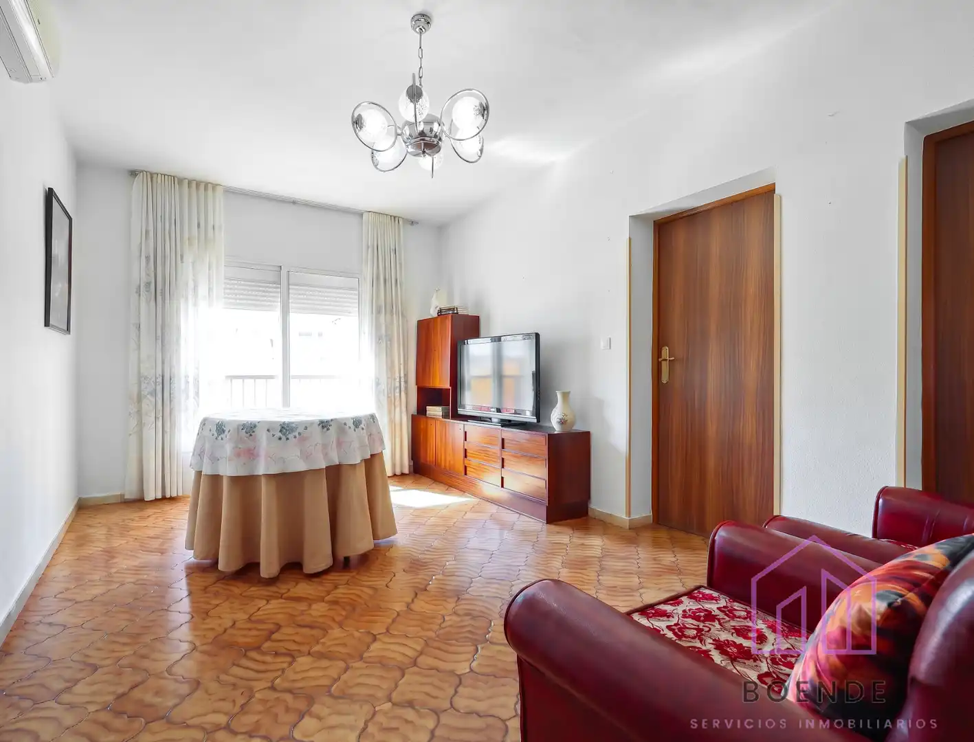 Living room of Flat for sale in Getafe  with Air Conditioner, Terrace and Furnished