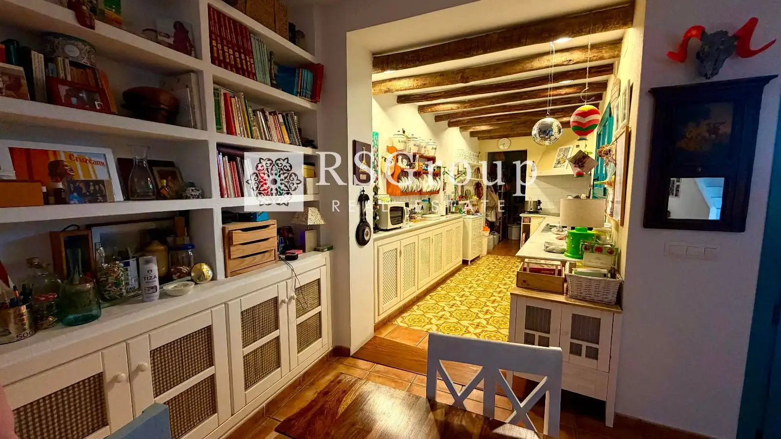 Cocina de Casa o chalet en venta en Santa Olalla del Cala con Aire acondicionado, Jardín privado y Terraza