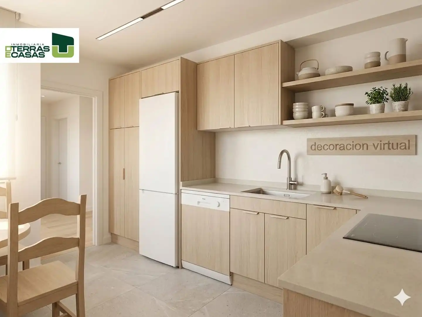 Cocina de Piso en venta en Pontevedra Capital  con Calefacción, Terraza y Trastero