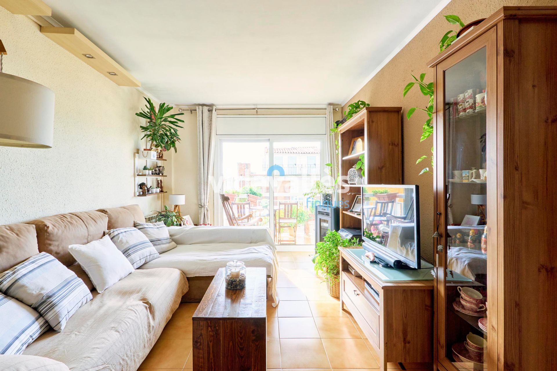 Sala d'estar de Àtic en venda en Cardedeu amb Calefacció, Parquet i Forn