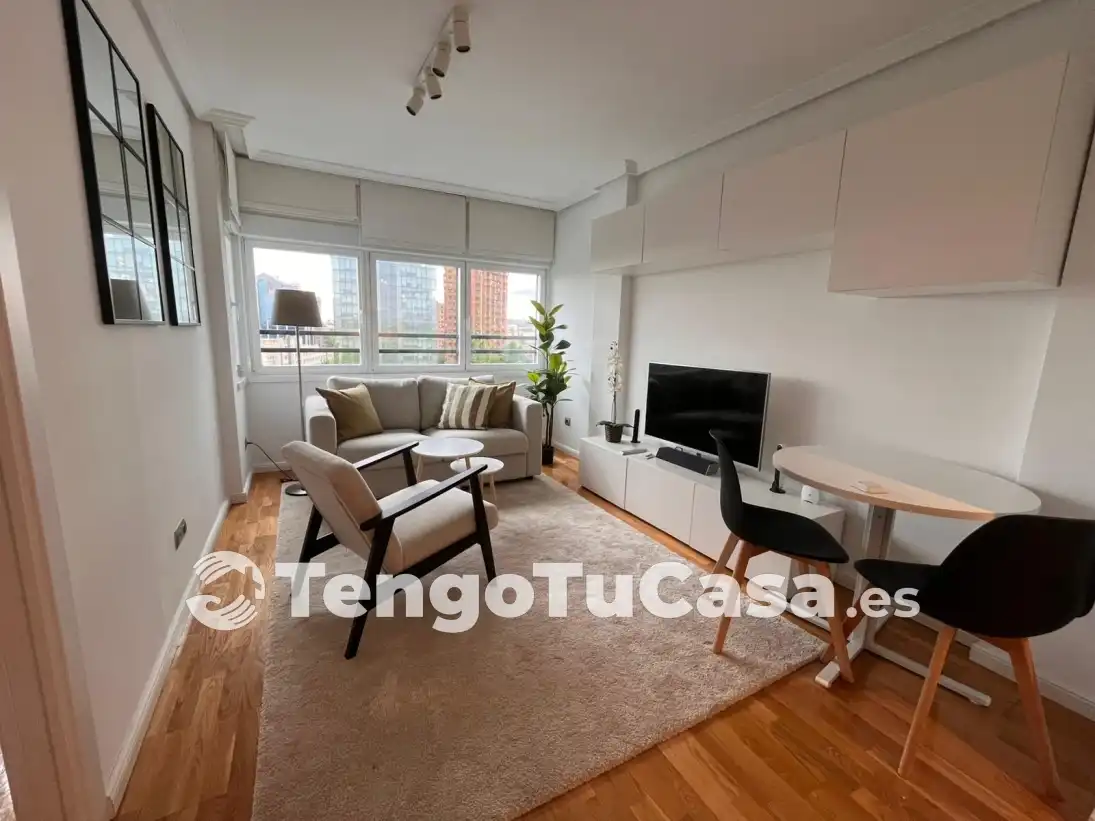 Wohnzimmer von Wohnung zur Miete in  Madrid Capital mit Möbliert, Ofen und Waschmaschine