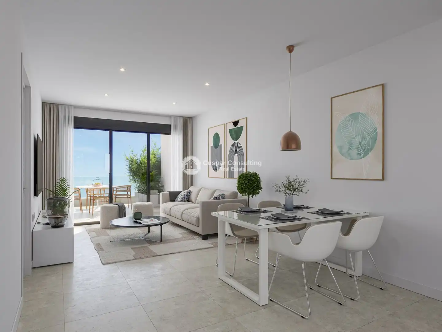 Living room of Apartments for sale in Los Alcázares  with Terrace, Swimming Pool and Community pool