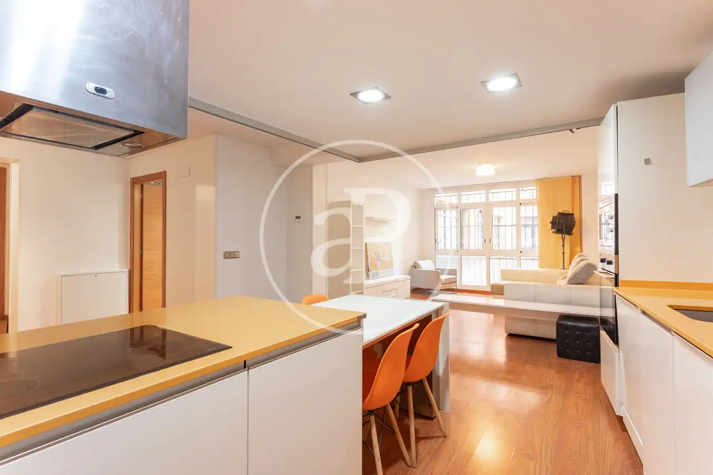 Wohnzimmer von Wohnung zur Miete in Barcelona mit Heizung und Möbliert