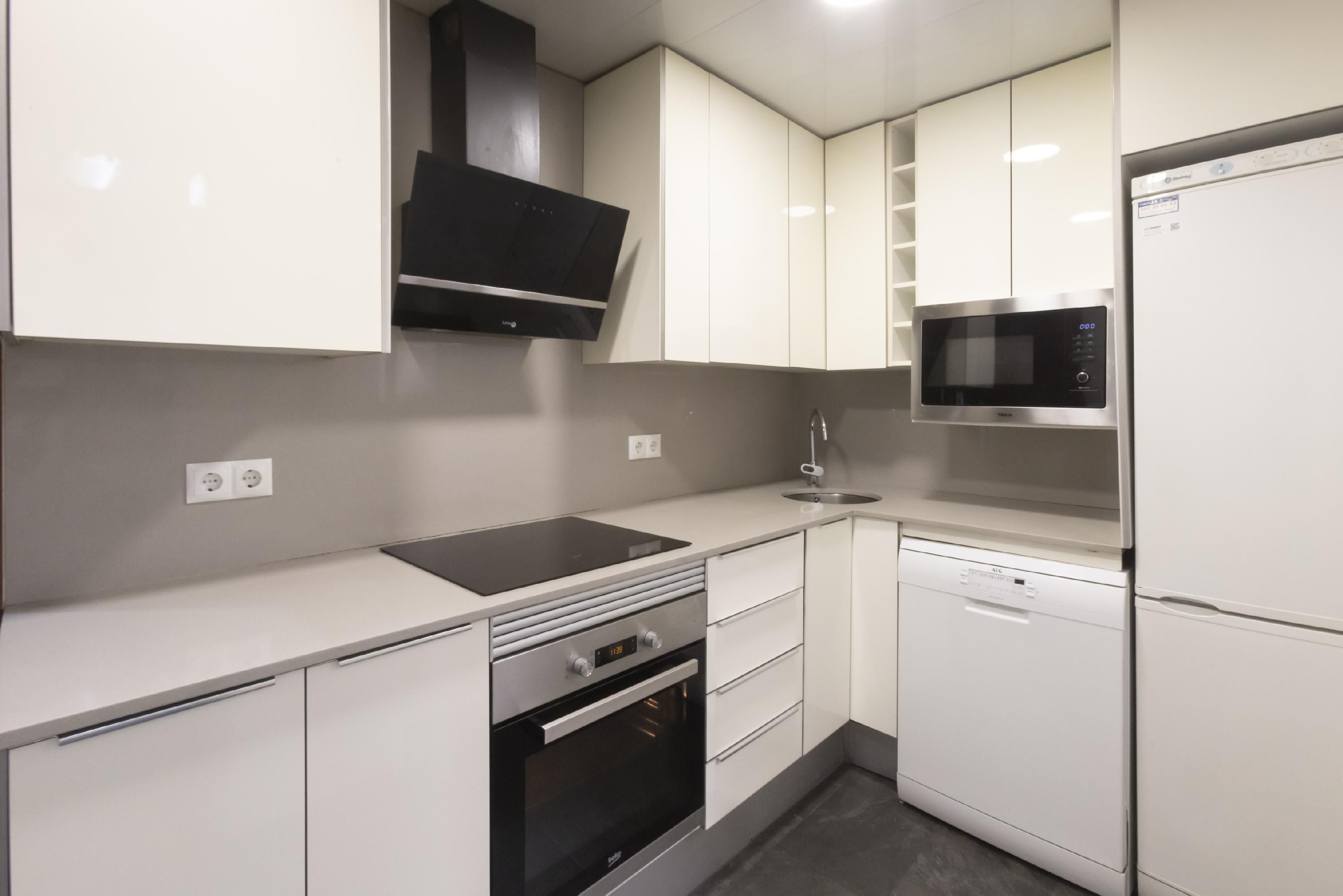 Kitchen of Apartment for sale in Badalona  with Air Conditioner, Heating and Balcony
