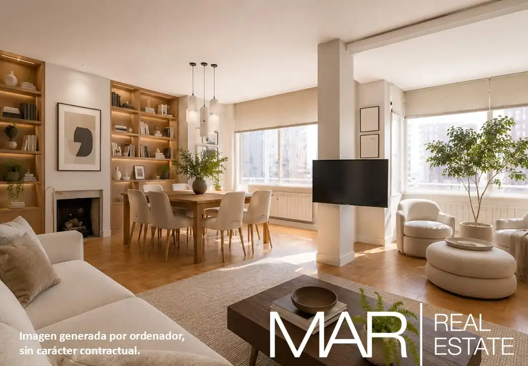 Living room of Flat for sale in Madrid  with Air Conditioner, Heating and Storage room