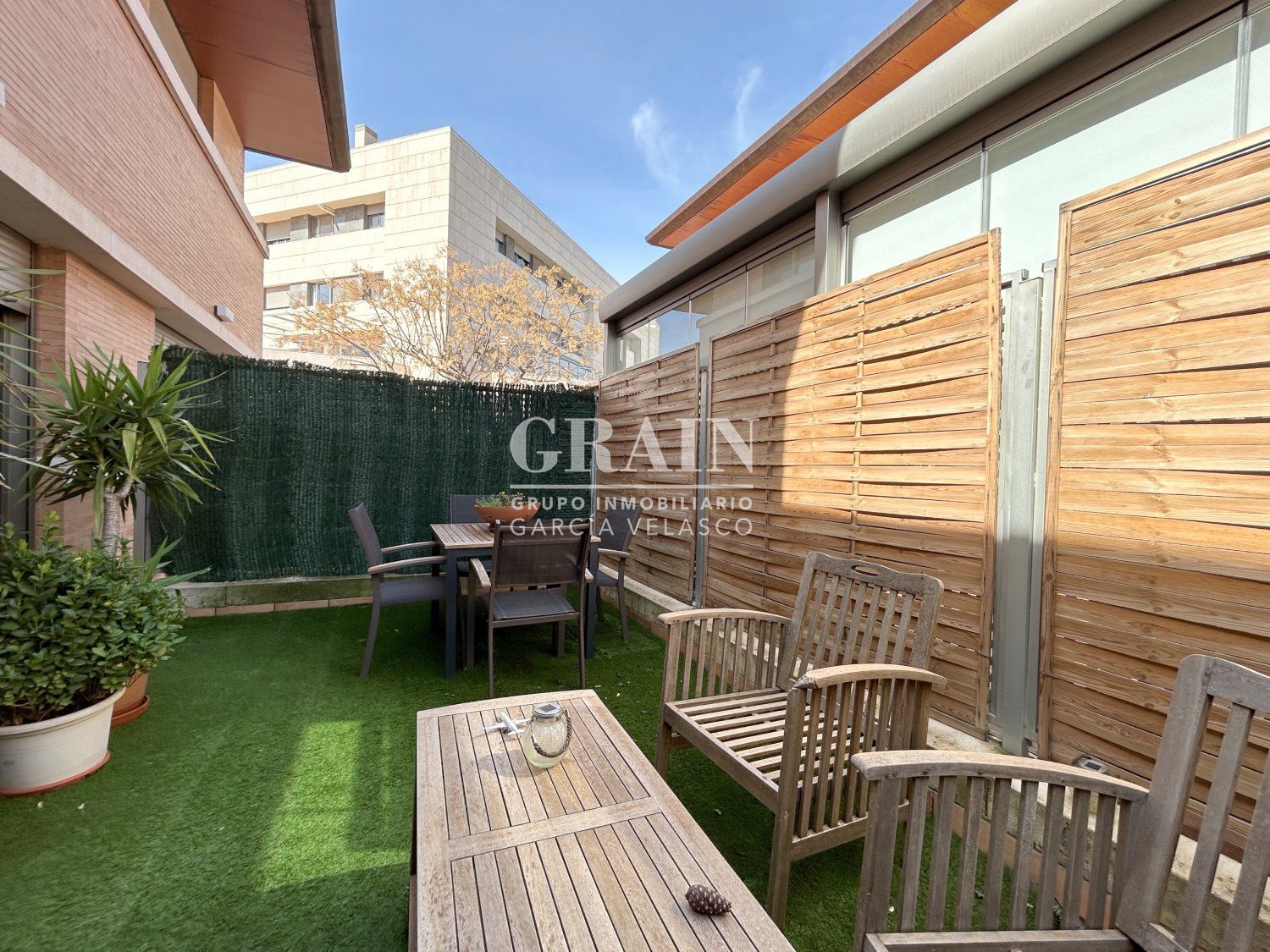 Garden of Single-family semi-detached for sale in  Albacete Capital  with Air Conditioner, Heating and Parquet flooring