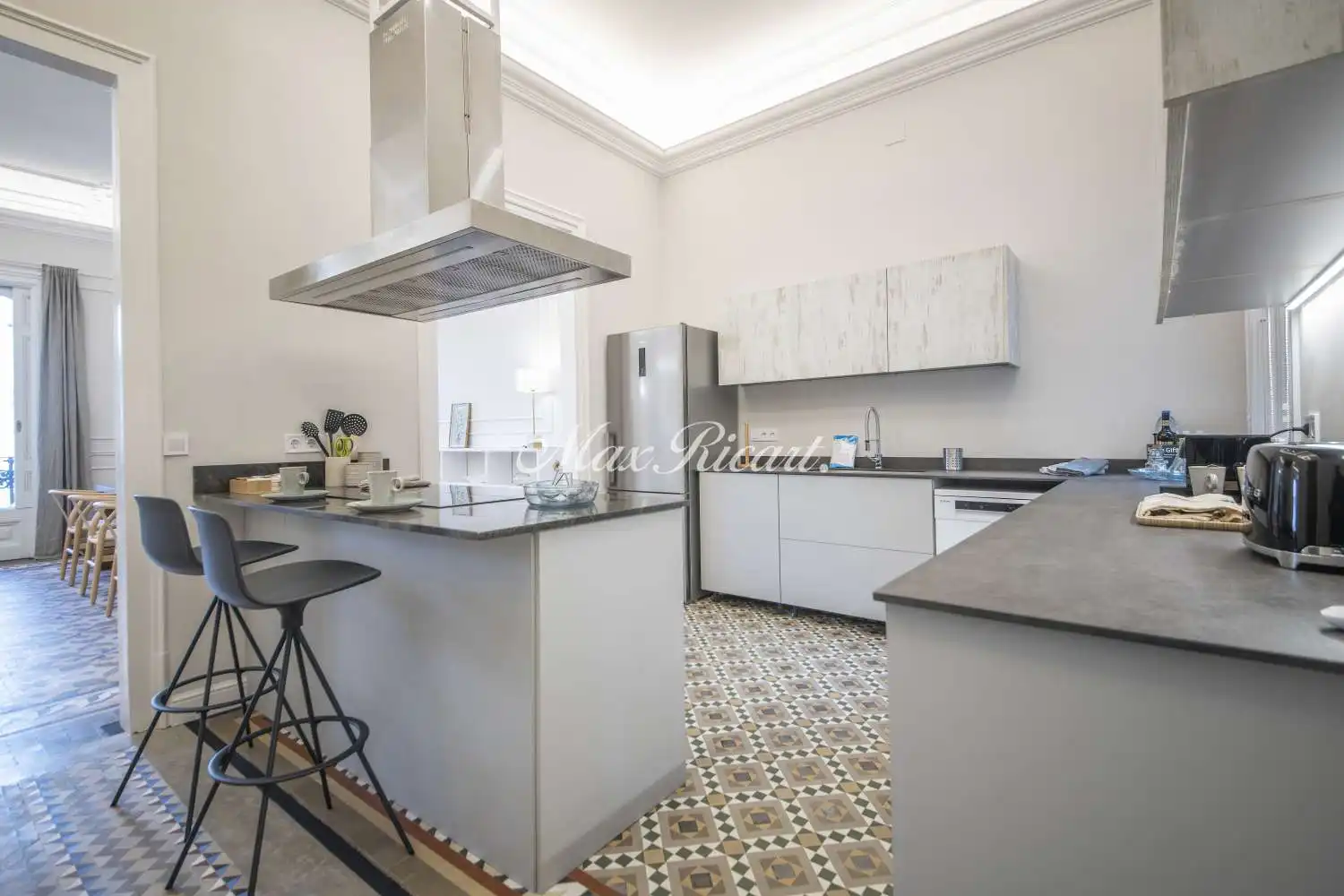 Küche von Wohnung zur Miete in Barcelona mit Klimaanlage, Heizung und Abstellraum