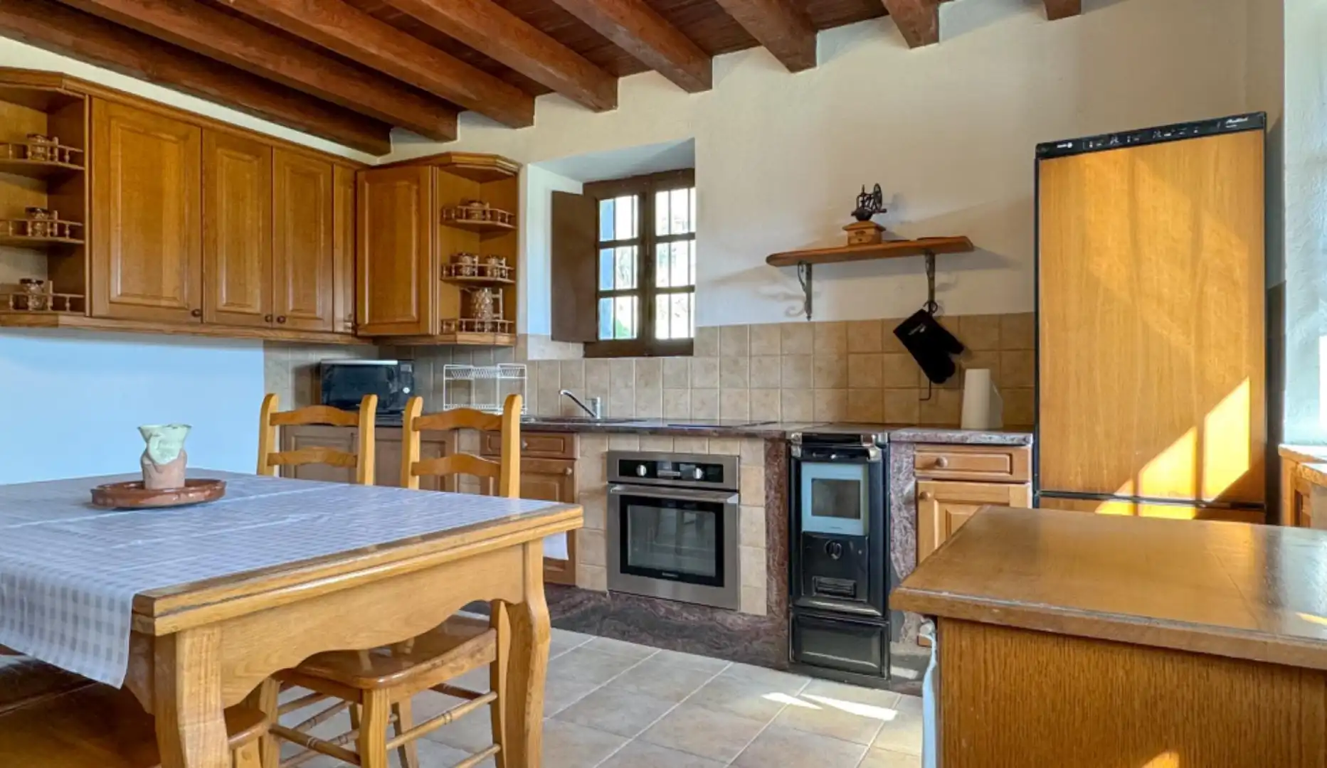 Cocina de Finca rústica en venta en Mendaro con Calefacción, Jardín privado y Terraza