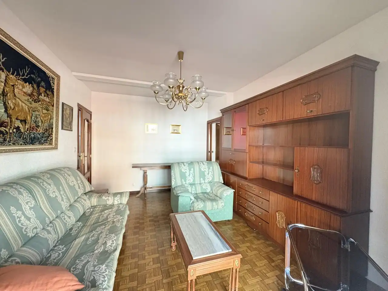 Living room of Flat for rent in Madrid  with Heating, Terrace and Furnished