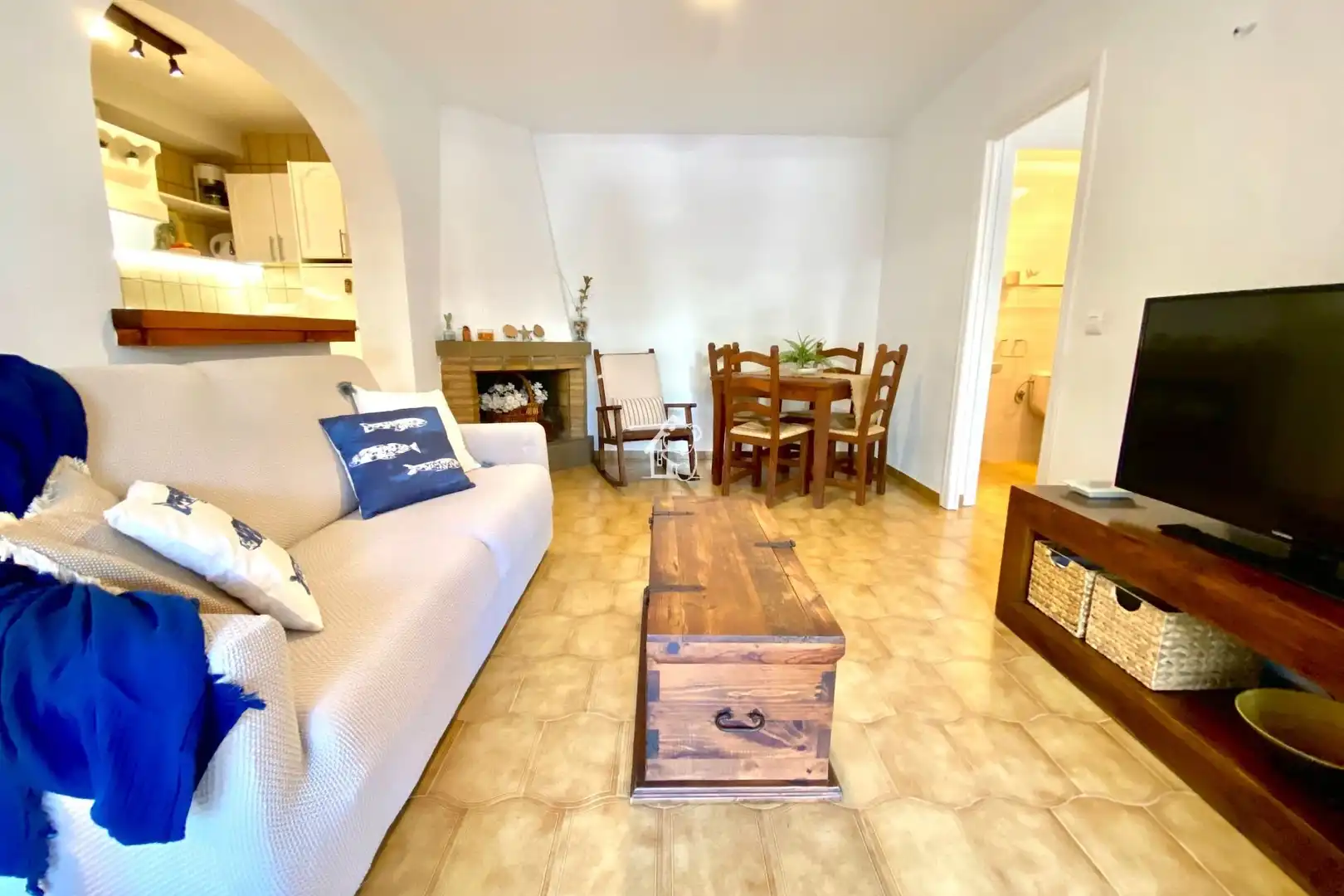 Living room of Flat for rent in Orihuela  with Air Conditioner, Terrace and Swimming Pool