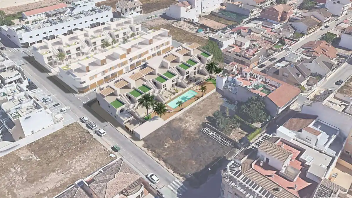Vista exterior de Casa o chalet en venta en Pilar de la Horadada con Piscina comunitaria