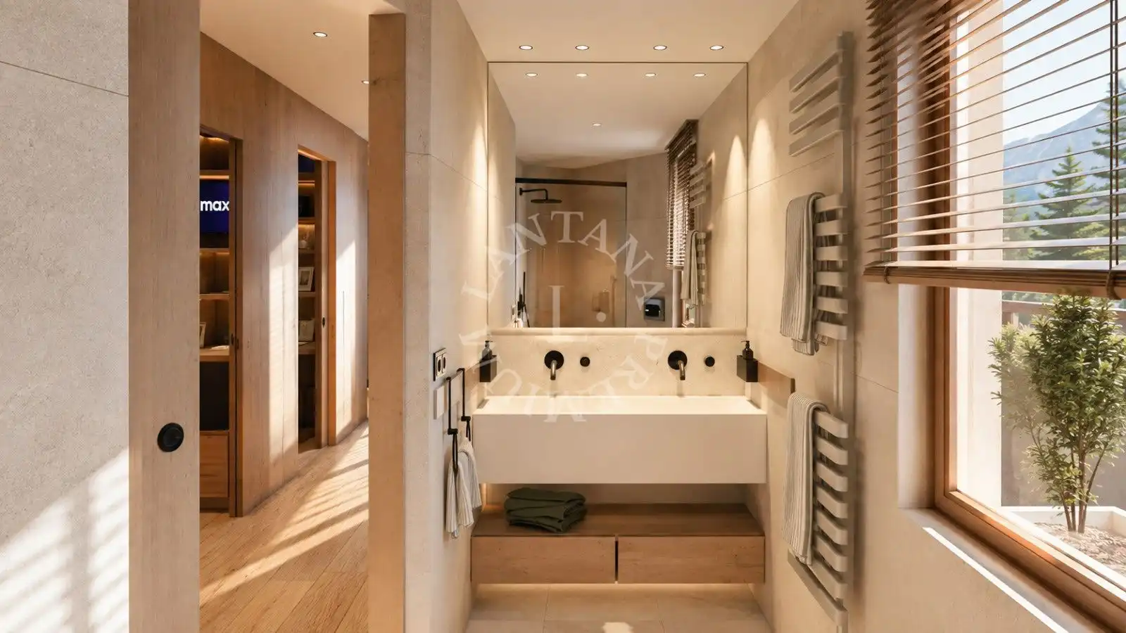Bathroom of Flat for sale in Naut Aran  with Air Conditioner, Heating and Terrace
