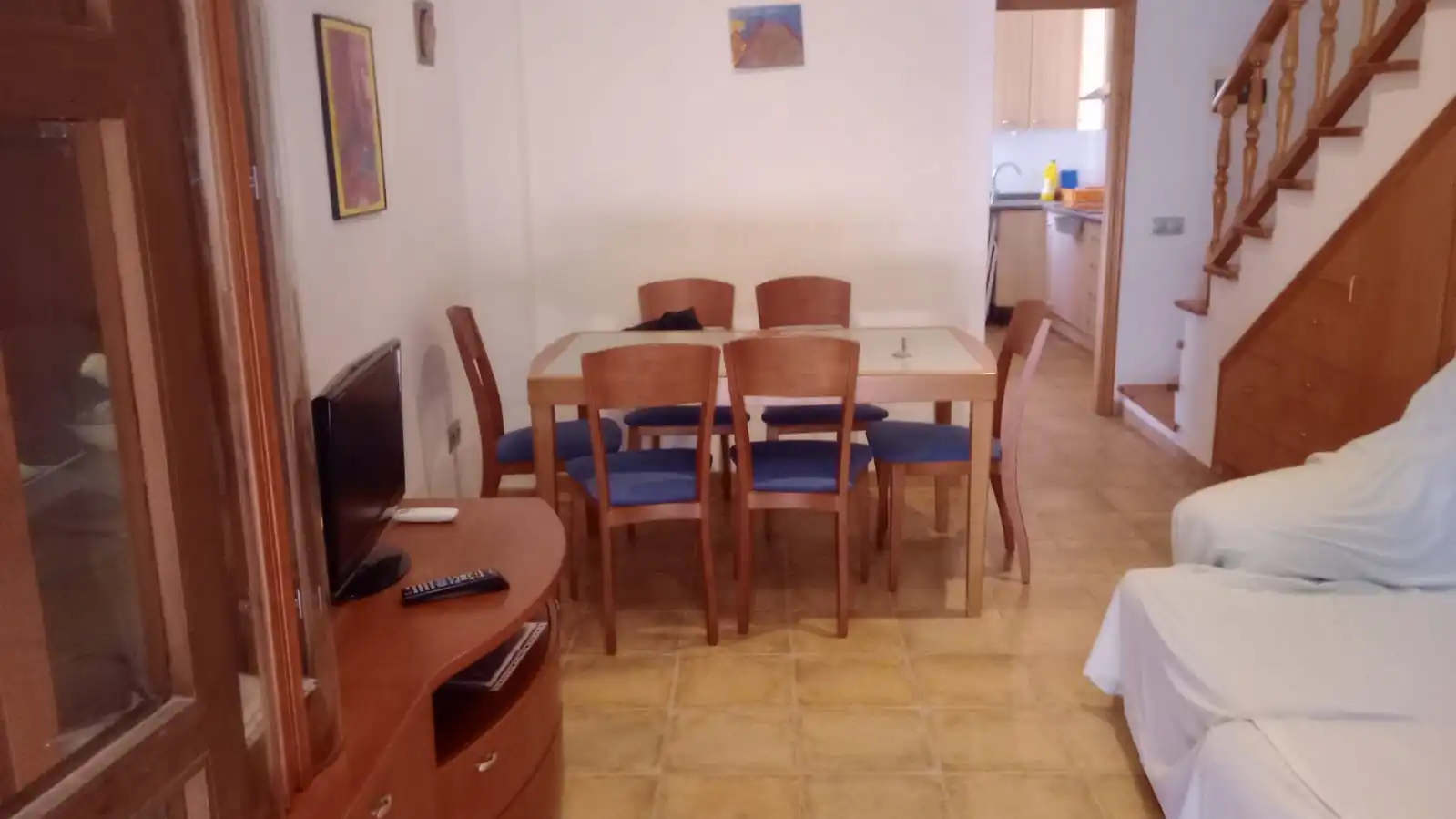 Comedor de Casa adosada en venta en Benicasim / Benicàssim con Terraza, Amueblado y Balcón