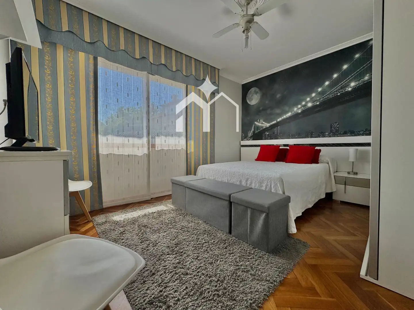 Bedroom of Houses for sale in Moaña  with Heating, Parquet flooring and Terrace