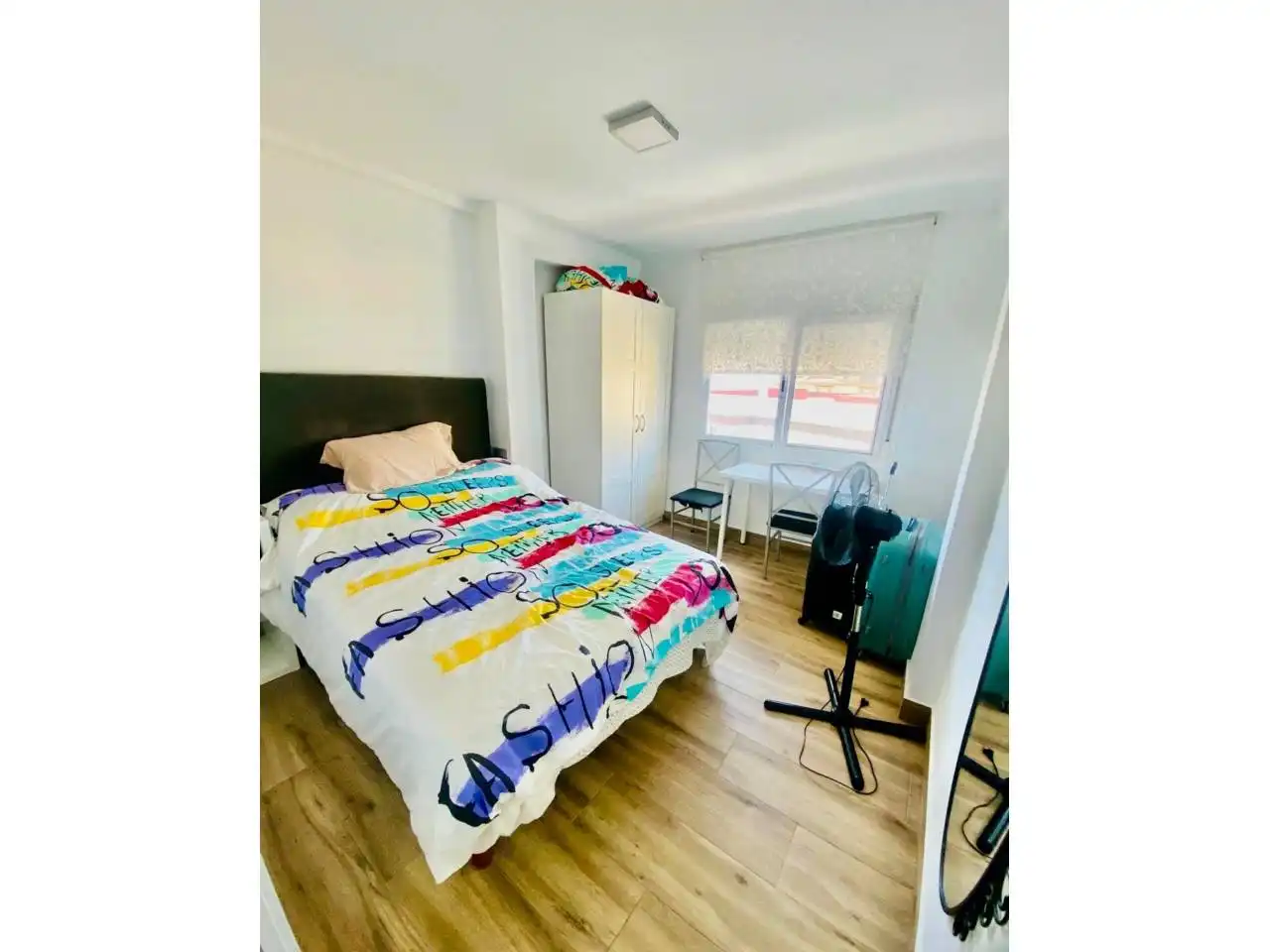Bedroom of Flat for rent in Rincón de la Victoria  with Air Conditioner, Heating and Parquet flooring