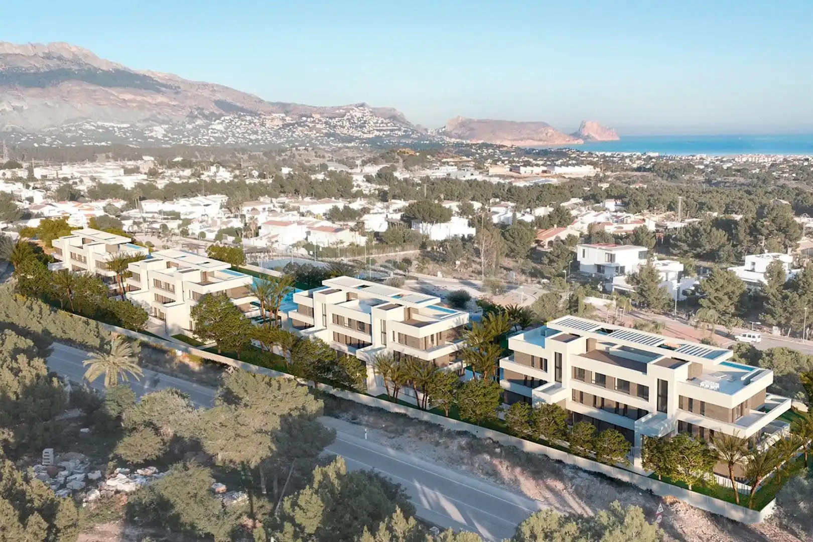 Vista exterior de Piso en venta en La Nucia con Aire acondicionado, Calefacción y Jardín privado