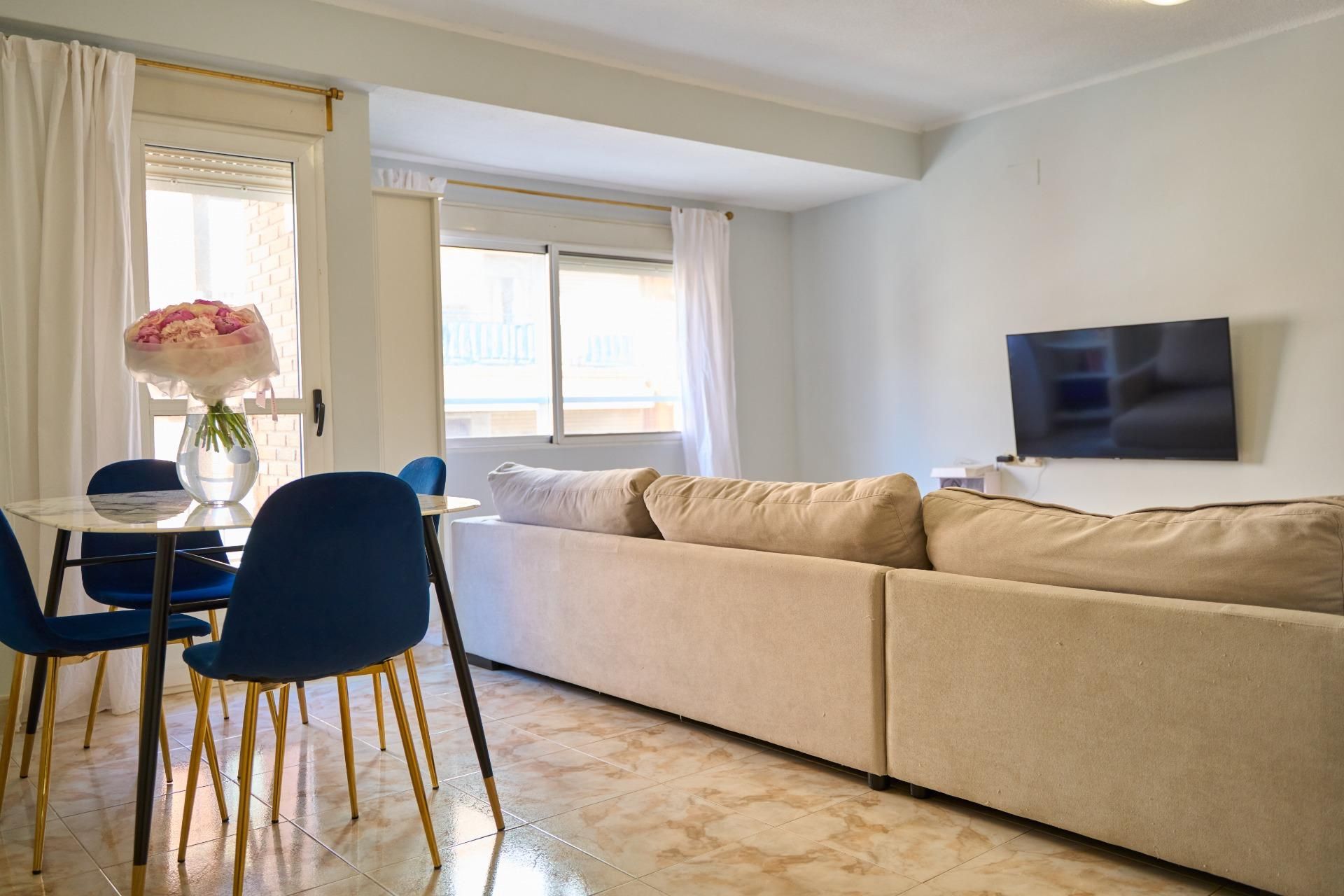 Sala d'estar de Pis en venda en Alboraya amb Moblat