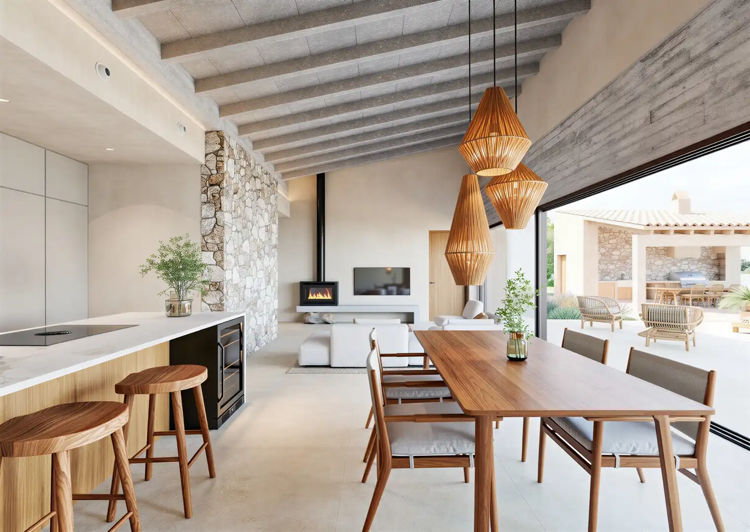 Esszimmer von Country house zum Verkauf in Costitx mit Klimaanlage, Heizung und Terrasse