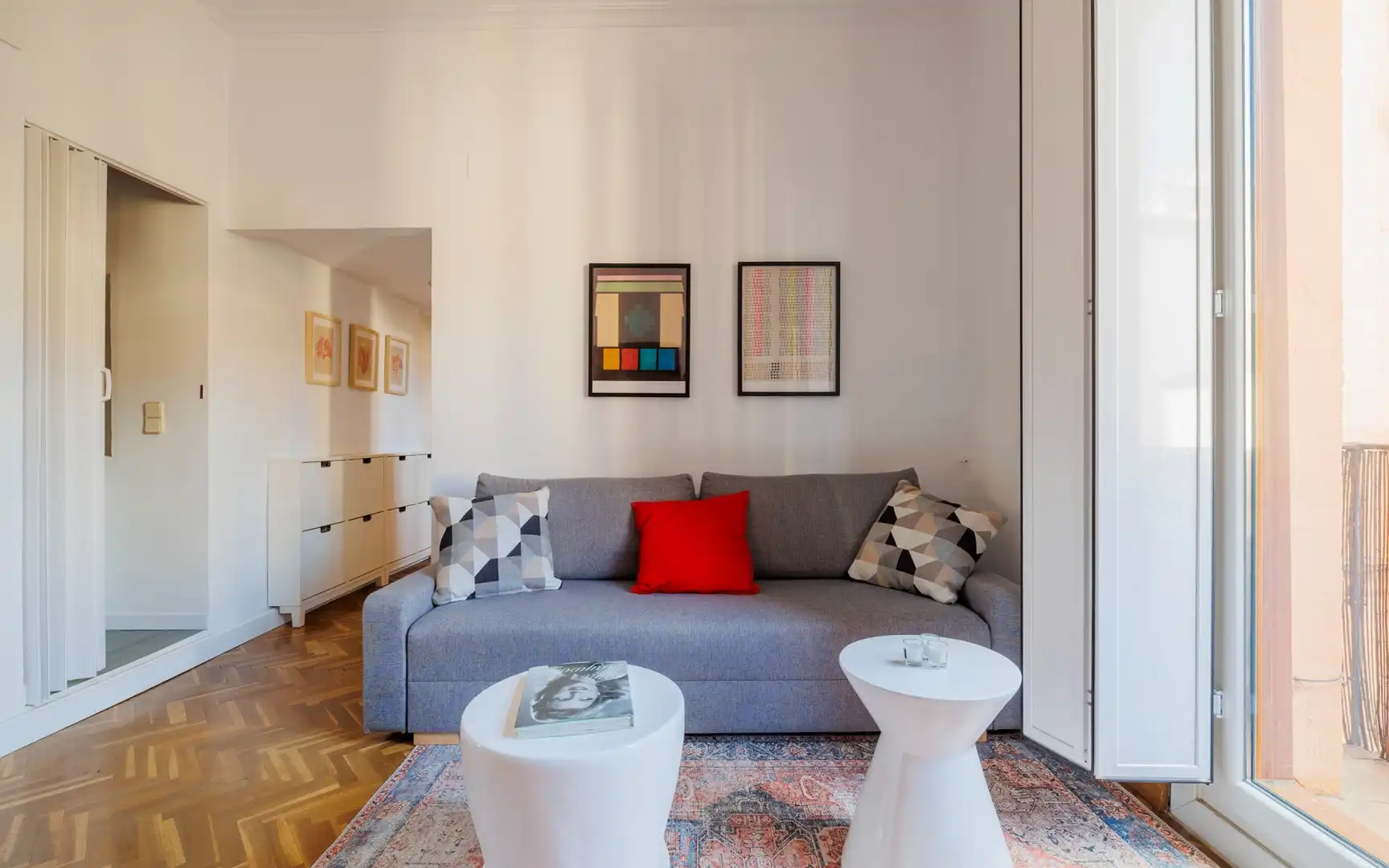 Sala de estar de Piso de alquiler en Madrid con Aire acondicionado, Calefacción y Amueblado
